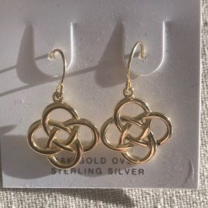14kGold over sterling silver Celtic knot earrings
